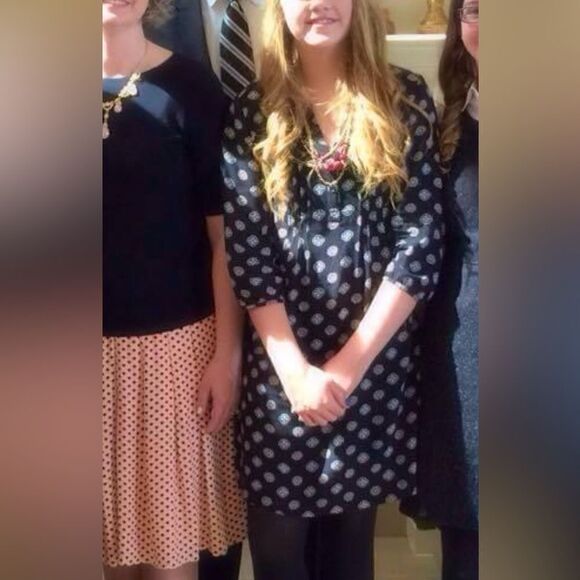 Old Navy Casual Floral Medallion Print MicroPleat front Tshirt Dress Navy XS - Picture 8 of 12